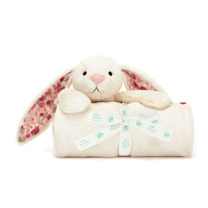 Blossom Cream Bunny 'Berry' Blankie - Jellycat