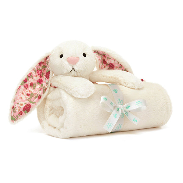 Blossom Cream Bunny 'Berry' Blankie - Jellycat