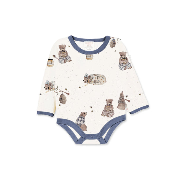 Long Sleeve Bodysuit - Honey Bears - Confetti Kidz - DISCOUNTED