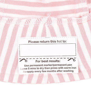 Kids Ponytail Bucket Sun Hat - Pink Stripe - Bedhead