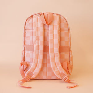 Peach Check Backpack - Fox & Fallow