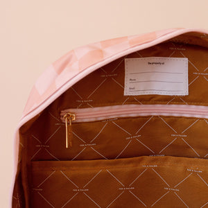 Peach Check Backpack - Fox & Fallow