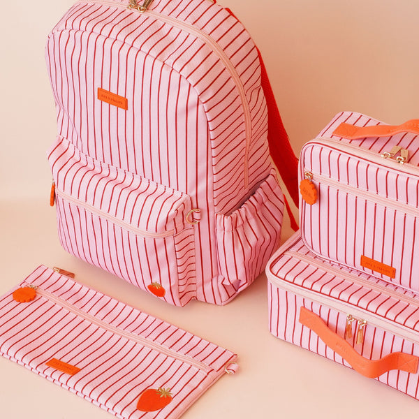 Strawberry Stripe Backpack - Fox & Fallow