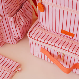 Strawberry Stripe Large Lunch Bag - Fox & Fallow