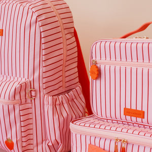 Strawberry Stripe Large Lunch Bag - Fox & Fallow