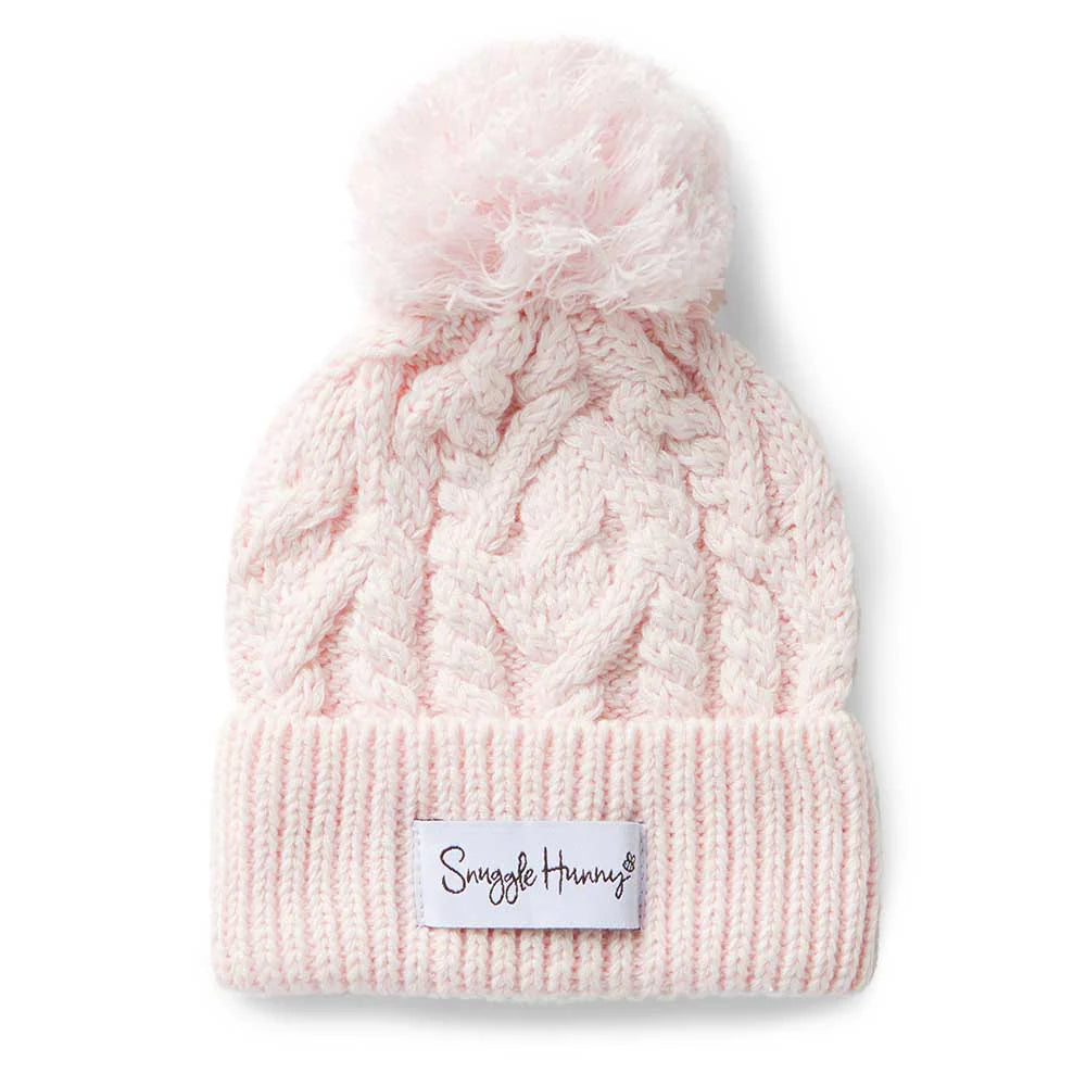 Blush Pink Organic Knit Beanie - Snuggle Hunny