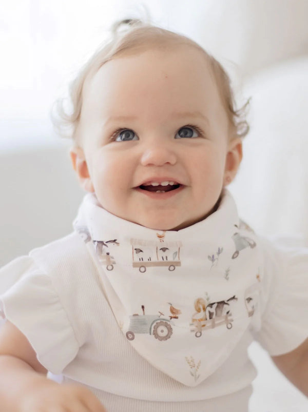 Bandana Bibs - Oakwood Farm & Latte - 2 pack - Bambella Designs