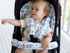 Pram Bar Cover | Wild Dinosaurs - Bambella Designs