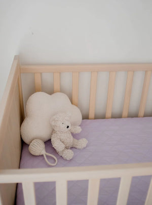 Waterproof Cot Sheet & Mattress Protector - Lavender Haze - Bambella Designs