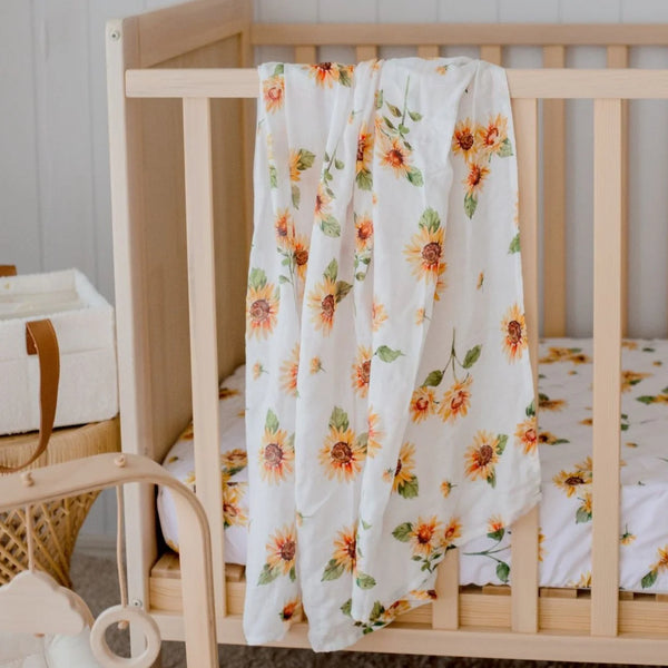 Bamboo Cotton Muslin Swaddle Wrap | Sunny Days - Bambella Design