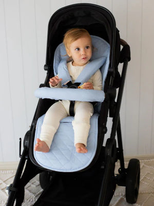 Pram Liner | Dusty Sky Blue - Bambella Designs