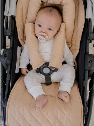 Universal Quilted Pram Liner | Nude - Bambella Designs