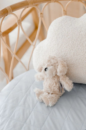 Waterproof Bassinet Sheet - Dusty Blue - Bambella Designs