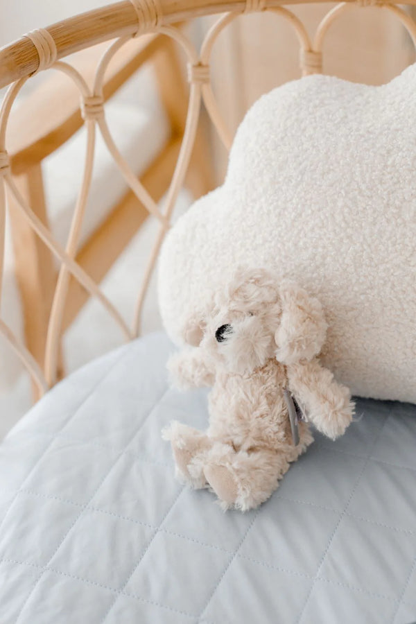 Waterproof Bassinet Sheet - Dusty Blue - Bambella Designs