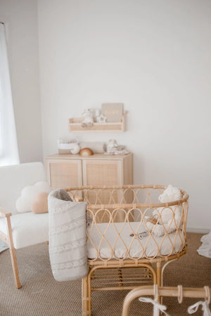 Waterproof Bassinet Sheet - Oat - Bambella Designs