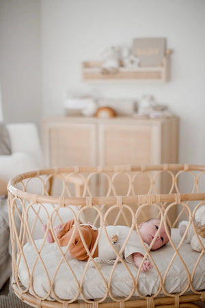 Waterproof Bassinet Sheet - Oat - Bambella Designs