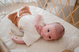 Waterproof Bassinet Sheet - Oat - Bambella Designs