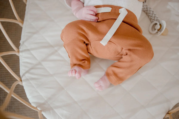 Waterproof Bassinet Sheet - Oat - Bambella Designs