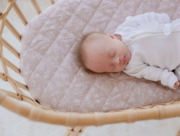 Waterproof Bassinet Sheet - Bee Kind - Bambella Designs