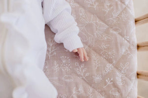 Waterproof Bassinet Sheet - Bee Kind - Bambella Designs