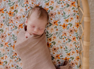 Waterproof Bassinet Sheet - Bloom - Bambella Designs