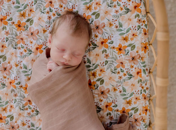 Waterproof Bassinet Sheet - Bloom - Bambella Designs