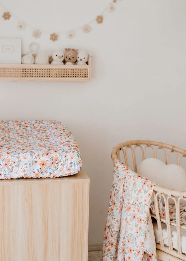 Waterproof Bassinet Sheet - Bloom - Bambella Designs