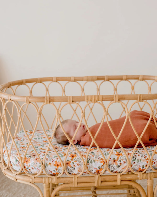 Waterproof Bassinet Sheet - Bloom - Bambella Designs