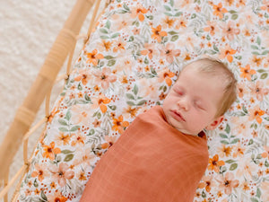 Waterproof Bassinet Sheet - Bloom - Bambella Designs