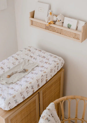 Waterproof Bassinet Sheet - Oakwood Farm - Bambella Designs