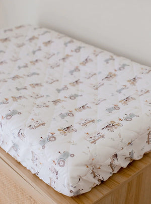 Waterproof Bassinet Sheet - Oakwood Farm - Bambella Designs