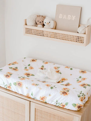 **Waterproof Bassinet Sheet/Change Mat Cover | Sunny Days - Bambella Designs