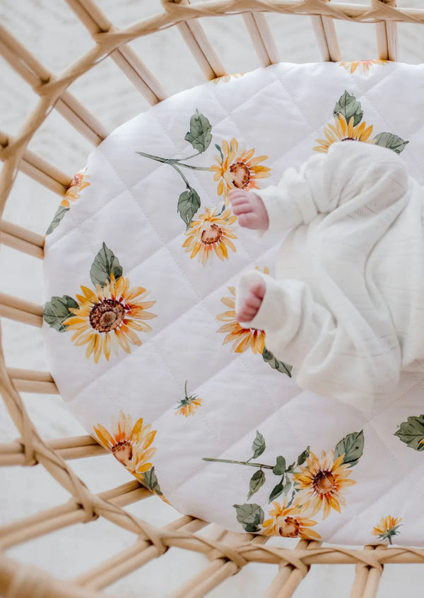 **Waterproof Bassinet Sheet/Change Mat Cover | Sunny Days - Bambella Designs