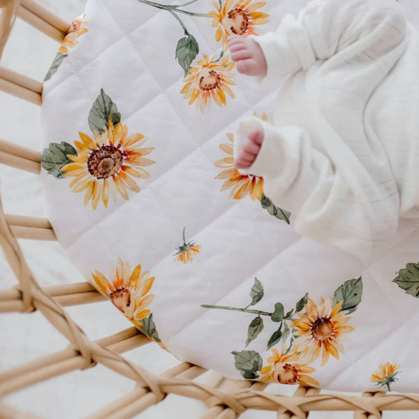**Waterproof Bassinet Sheet/Change Mat Cover | Sunny Days - Bambella Designs