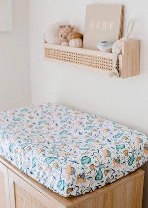 Waterproof Bassinet Sheet - Wild Dinosaurs - Bambella Designs