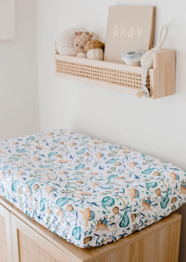 Waterproof Bassinet Sheet - Wild Dinosaurs - Bambella Designs