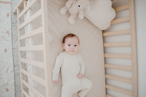 Waterproof Cot Sheet & Mattress Protector  - Oat - Bambella Designs