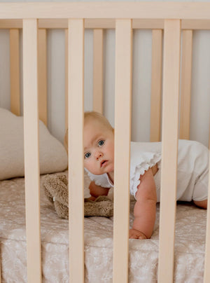 Waterproof Cot Sheet & Mattress Protector - Bee Kind - Bambella Designs