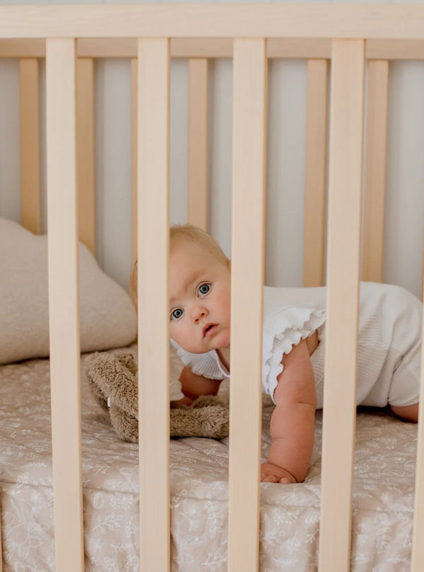 Waterproof Cot Sheet & Mattress Protector - Bee Kind - Bambella Designs