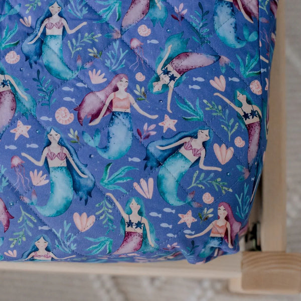 **Waterproof Cot Sheet & Mattress Protector - Mermaid Magic - Bambella Designs
