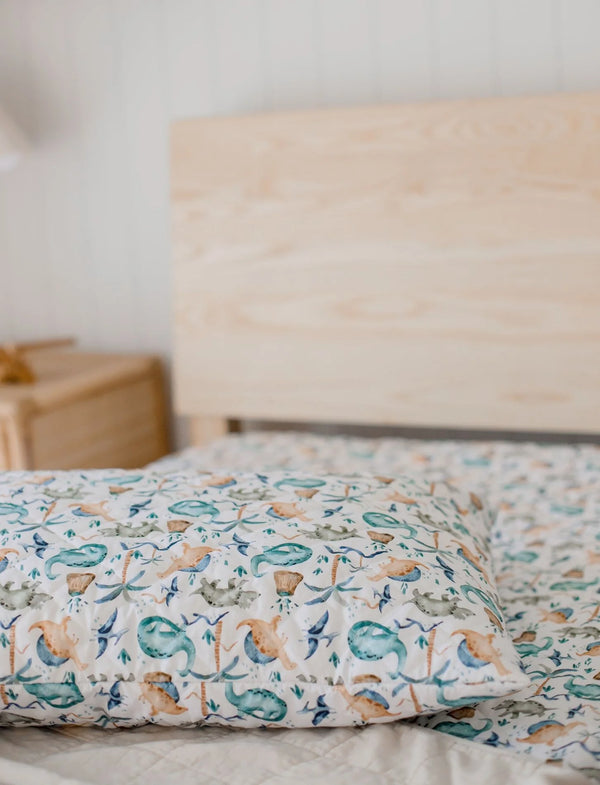 Waterproof Standard Pillowcase | Wild Dinosaurs - Bambella Designs DISCOUNTED