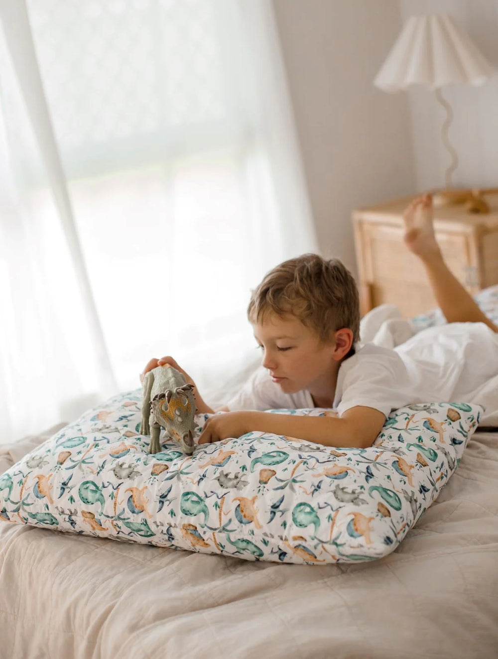 Waterproof Standard Pillowcase | Wild Dinosaurs - Bambella Designs DISCOUNTED