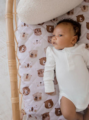 Waterproof Bassinet Sheet | Bear in There - Bambella Designs