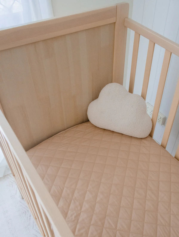 Waterproof Cot Sheet & Mattress Protector - Nude - Bambella Designs