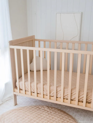 Waterproof Cot Sheet & Mattress Protector - Nude - Bambella Designs