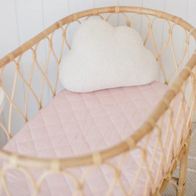 Waterproof Bassinet Sheet | Lullaby Pink - Bambella Designs