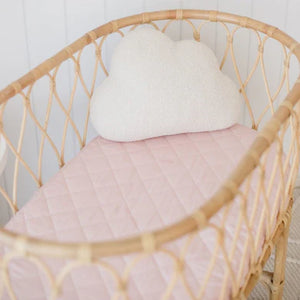 Waterproof Bassinet Sheet | Lullaby Pink - Bambella Designs