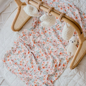 Bamboo Cotton Muslin Swaddle Wrap | Bloom - Bambella Designs