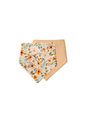 Bandana Bibs - Nude & Bloom - 2 pack -  Bambella Designs