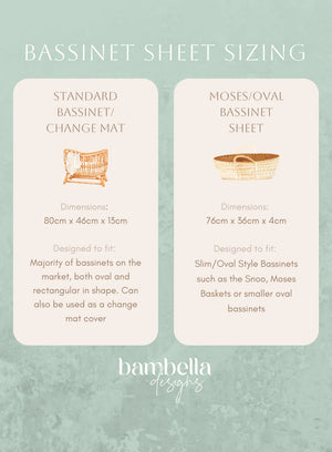 **Waterproof Bassinet Sheet/Change Mat Cover | Sunny Days - Bambella Designs